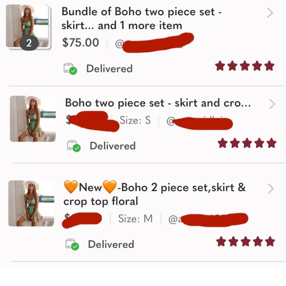 (Last 1) 🧡-Boho 2 piece set,skirt & crop top floral - Picture 3 of 7